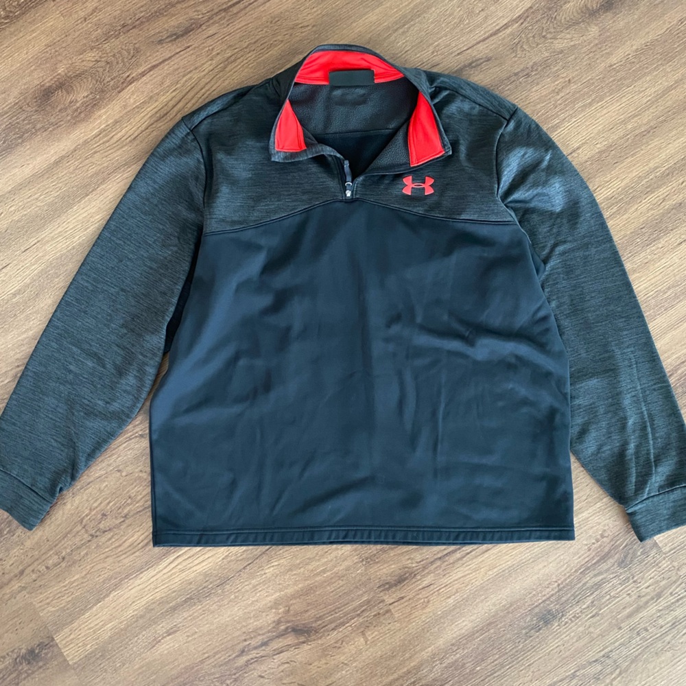 Under Armour Men's Black and Red Jacket
